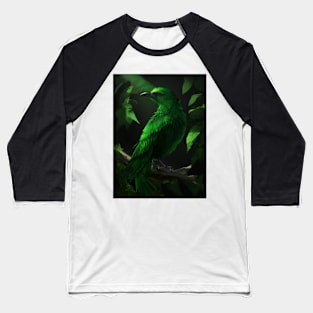 Beautiful Green Bird Baseball T-Shirt